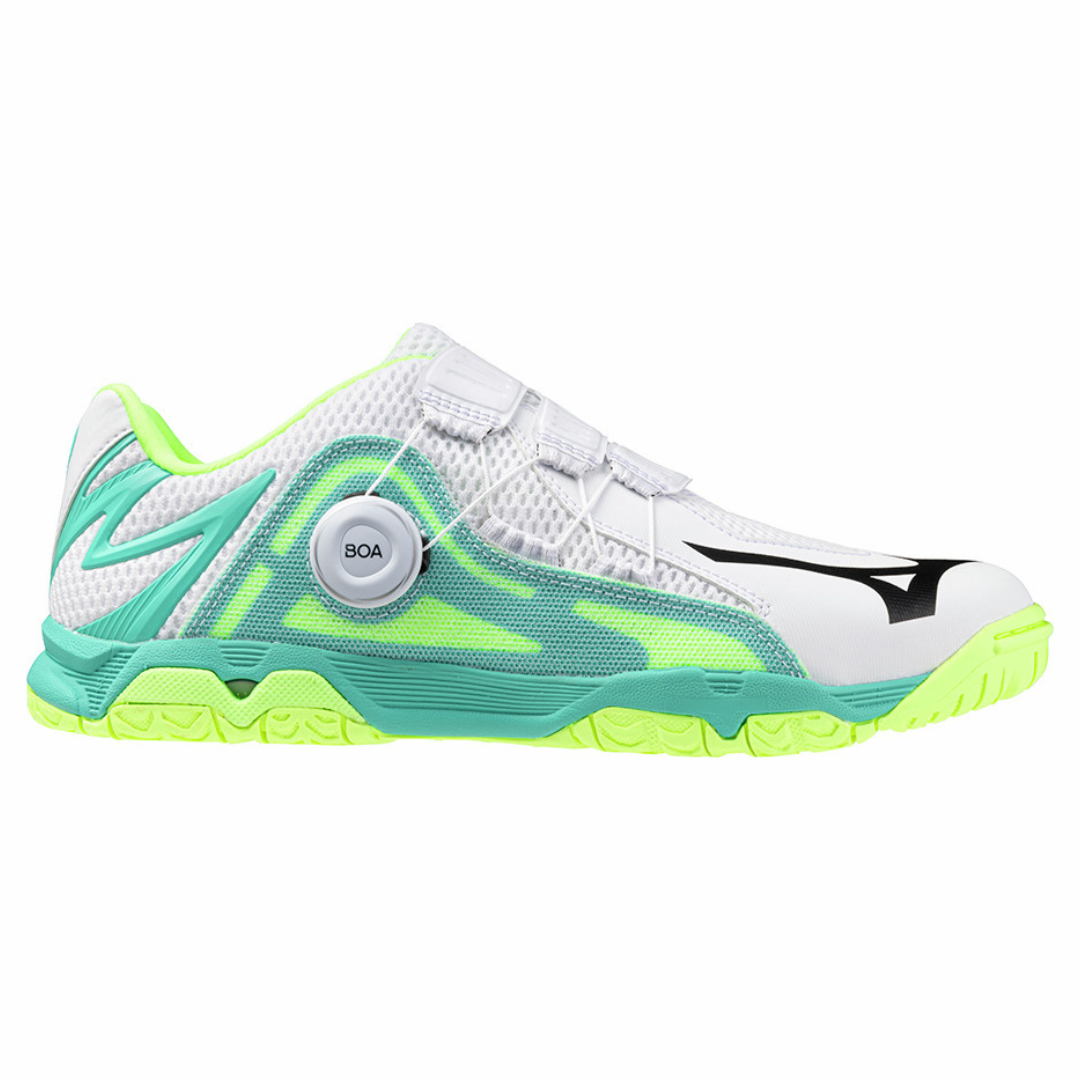 WAVE MEDAL BOA UNISEX White / Black / MIZUNO Neo Lime